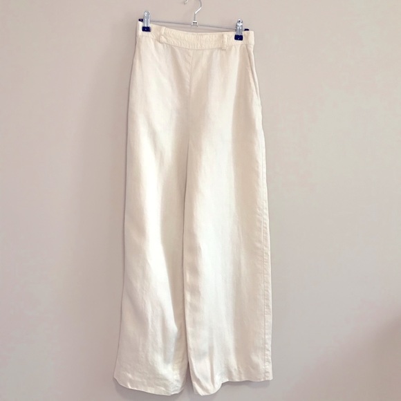 MaxMara Pants - MaxMara Vintage Linen High waisted Wide Leg Trouser - Size 6